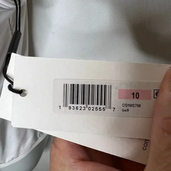 Calvin Klein $108 High Neck Tummy Control One Piece Swimsuit White Size 10 - Picture 3 of 6